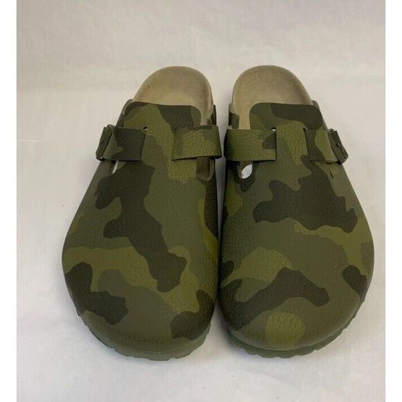 Birkenstock Sz W-11 M-9 42 Eur Boston Desert Soil Camo Green Clog Slide - Picture 3 of 11